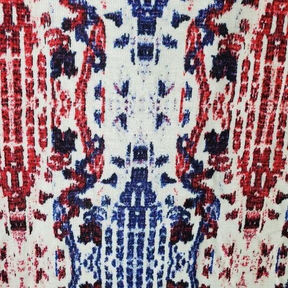 Rose + Olive Sleeveless Red Blue White Soft Top Size XL - Picture 4 of 6